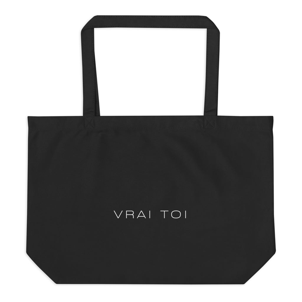 VRAI TOI Large Organic Tote Bag — Black