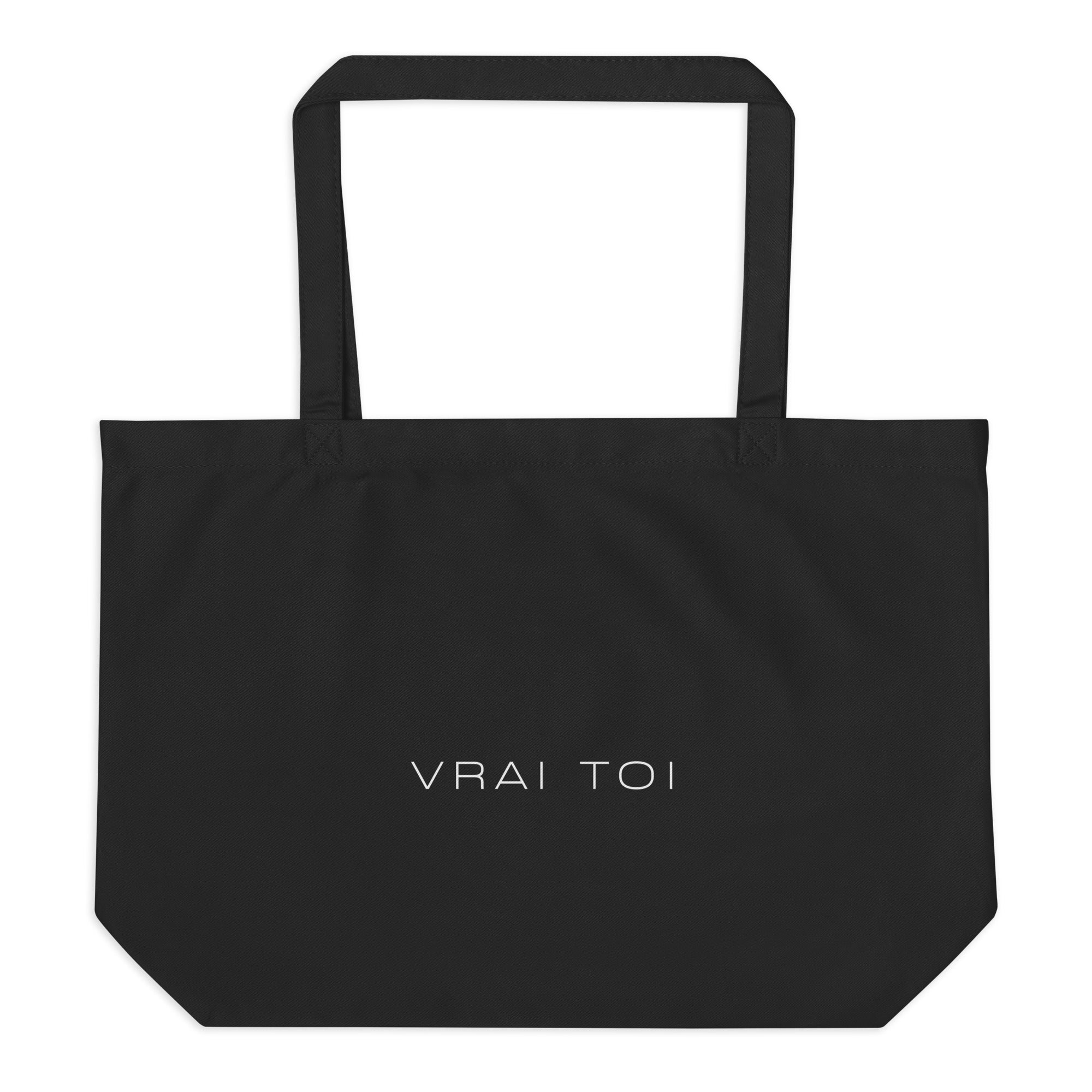 VRAI TOI Large Organic Tote Bag — Black