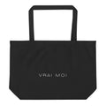 VRAI MOI Large Organic Tote Bag — Black