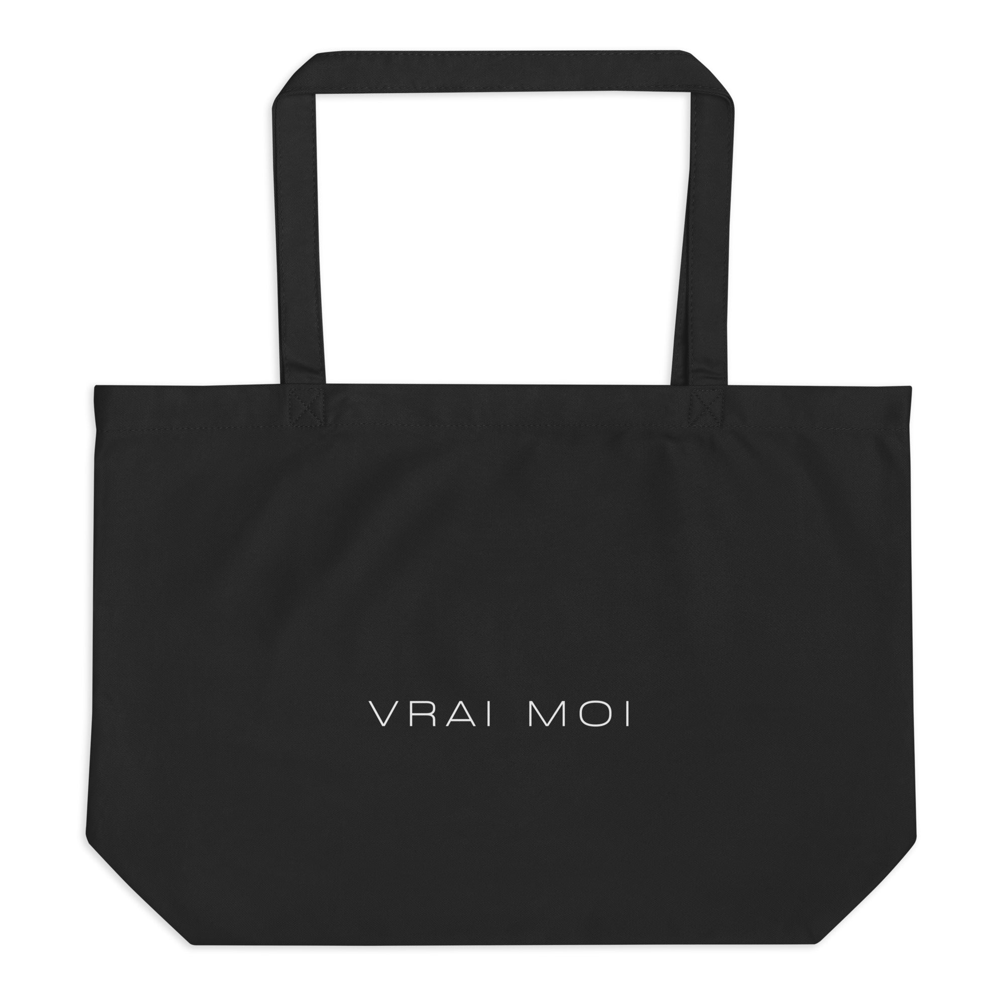VRAI MOI Large Organic Tote Bag — Black